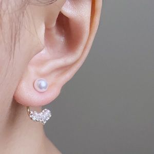 Heart Shaped Jacket Earrings